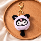Purple Black Popsicle Plush Bag Charm
