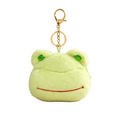 Green Frog Plush Bag Charm with Zipper Pouch