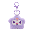 Purple Star Plush Bag Charm with Pom Pom