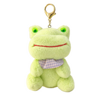 Green Frog Plush Bag Charm with Scarf