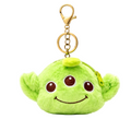 Green Alien Plush Bag Charm with Zipper Pouch