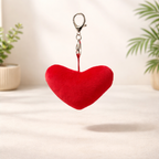 Red Heart Plush Keychain