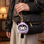 Purple Black Popsicle Plush Bag Charm