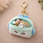 Blue Duck Plush Bag Charm with Zipper Pouch