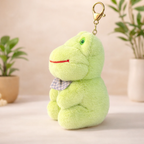 Green Frog Plush Bag Charm with Scarf