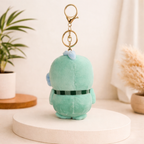 Blue Duck Plush Bag Charm with Innocent Face