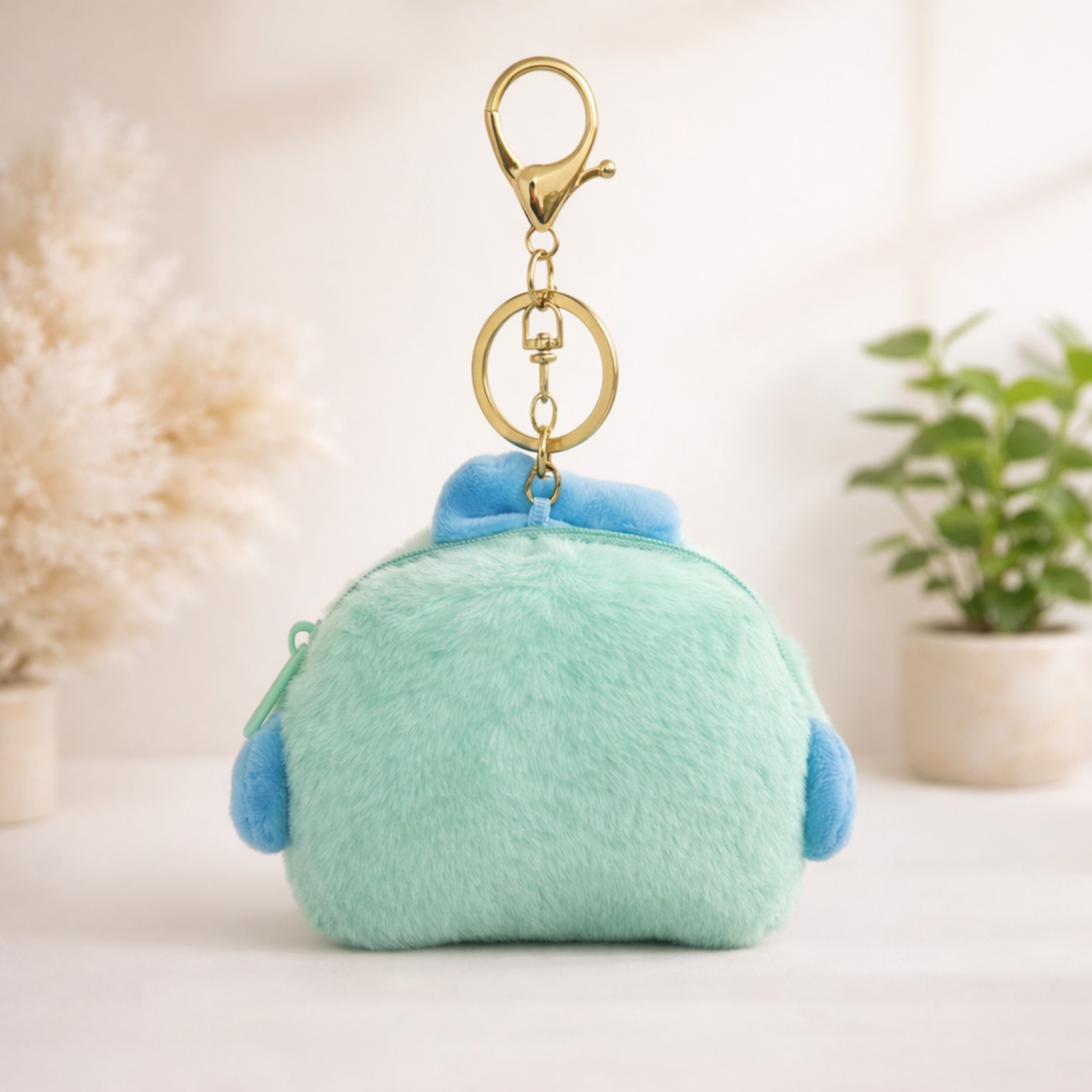 Blue Duck Plush Bag Charm with Zipper Pouch
