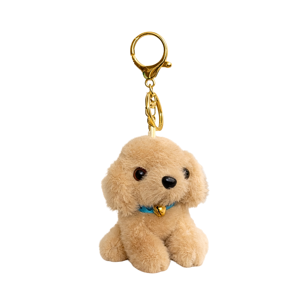 Puppy Plush Keychain with collar