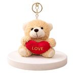 Teddy Bear Keychain with Love Heart