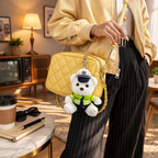 Traffic Police Teddy Plush Bag Charm with Crystal Paw