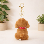 Puppy Plush Keychain with collar