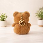 Teddy Bear Plush Keychain with Soft Fluffy Fabric