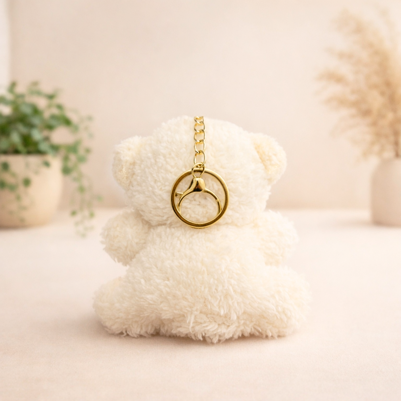 Teddy Bear Keychain with Love Heart