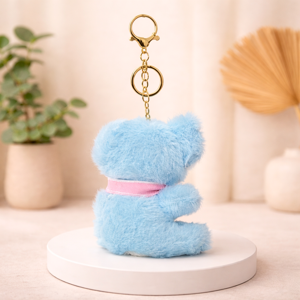 Soft Elephant Plush Keychain with Ears & Soft Belly