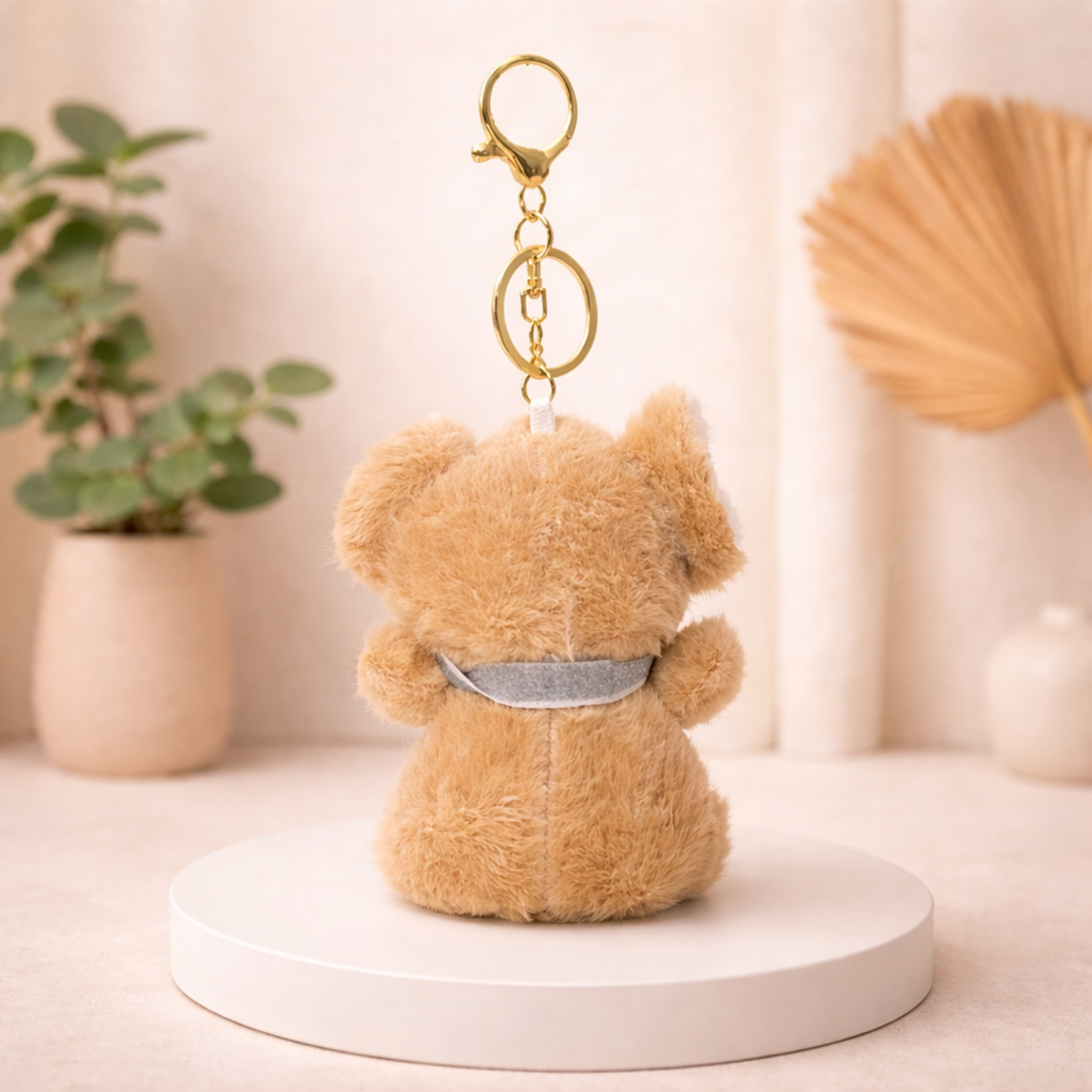 Soft Elephant Plush Keychain with Ears & Soft Belly