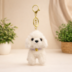 Puppy Plush Keychain with collar