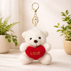 Teddy Bear Keychain with Love Heart