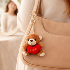 Teddy Bear Keychain with Love Heart