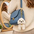 Puppy Plush Keychain with collar