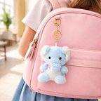 Soft Elephant Plush Keychain with Ears & Soft Belly