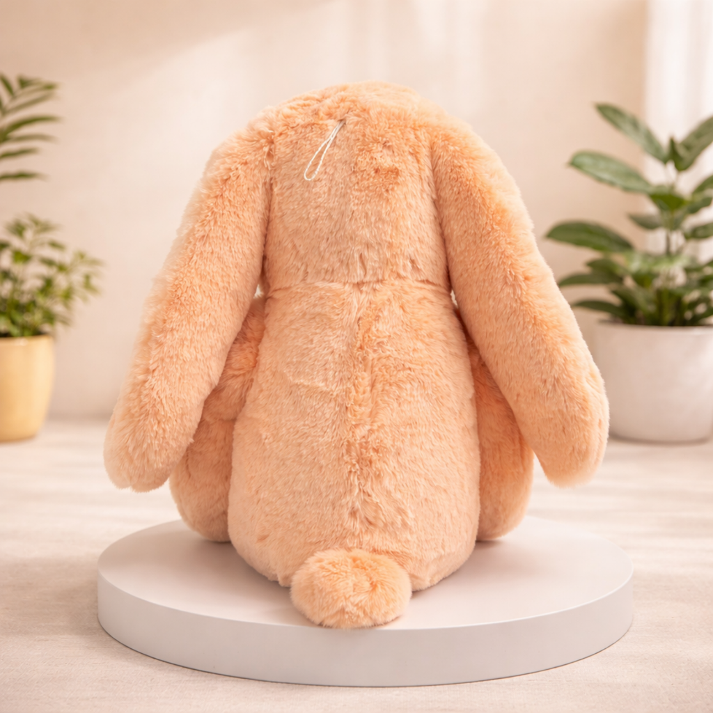 Snuggles – The Peach Bunny Plush Toy