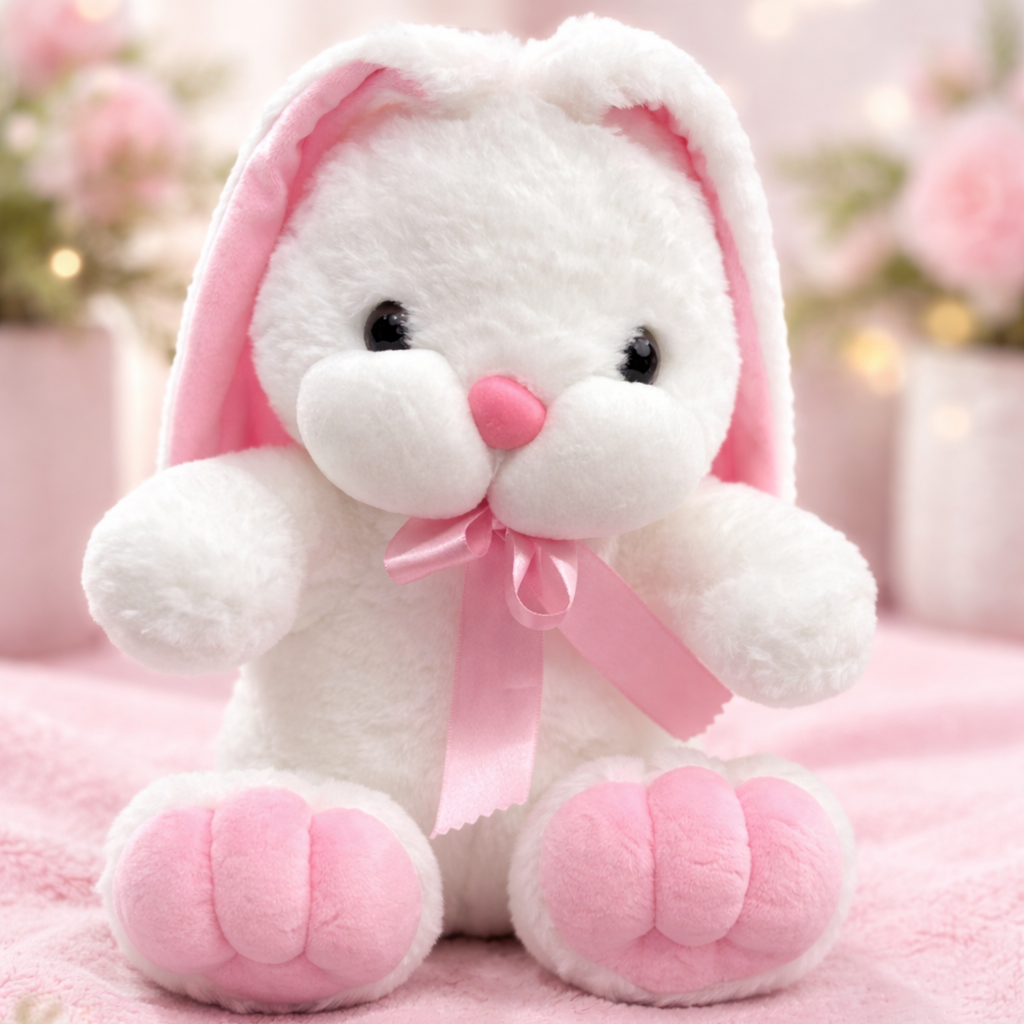 Snowbell – The Bow Bunny Plush Soft Toy