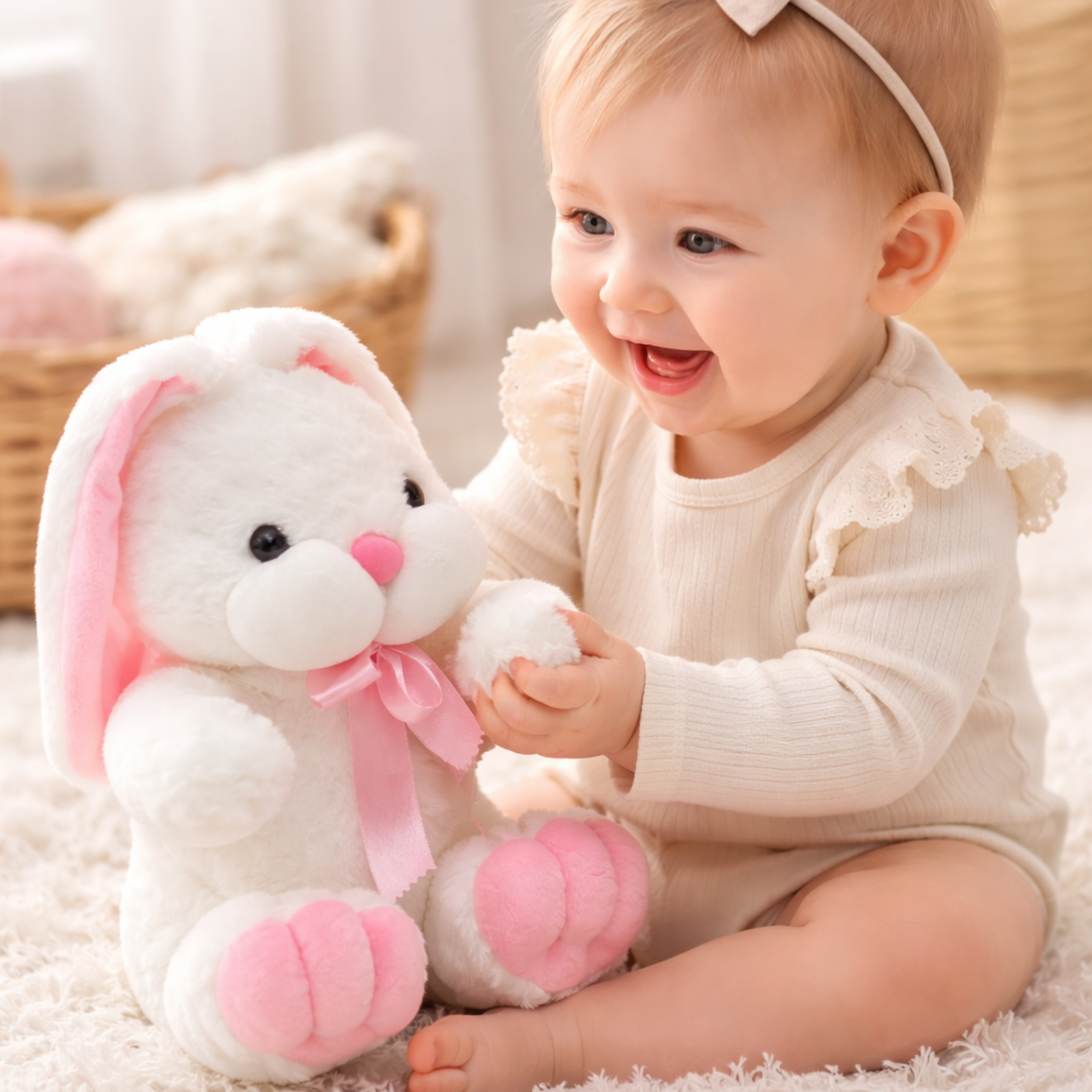 Snowbell – The Bow Bunny Plush Soft Toy