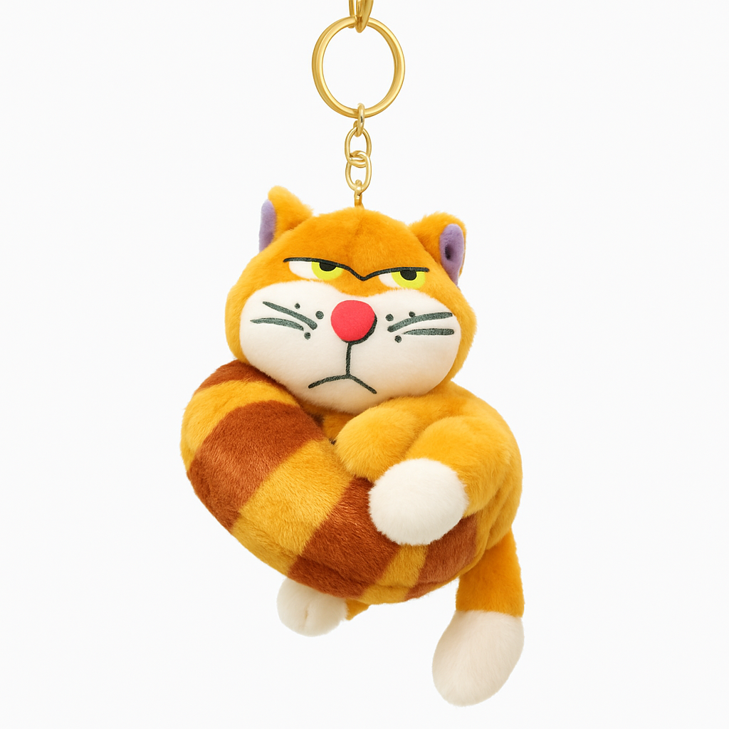 Grumpy Cat Plush Keychain