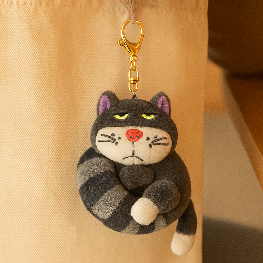 Grumpy Cat Plush Keychain