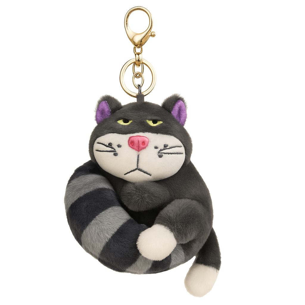 Grumpy Cat Plush Keychain