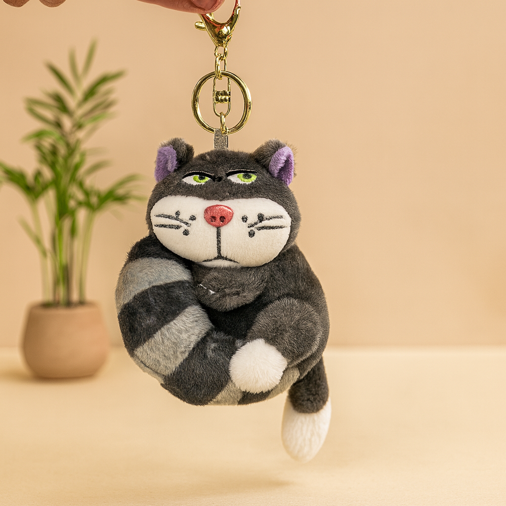 Grumpy Cat Plush Keychain