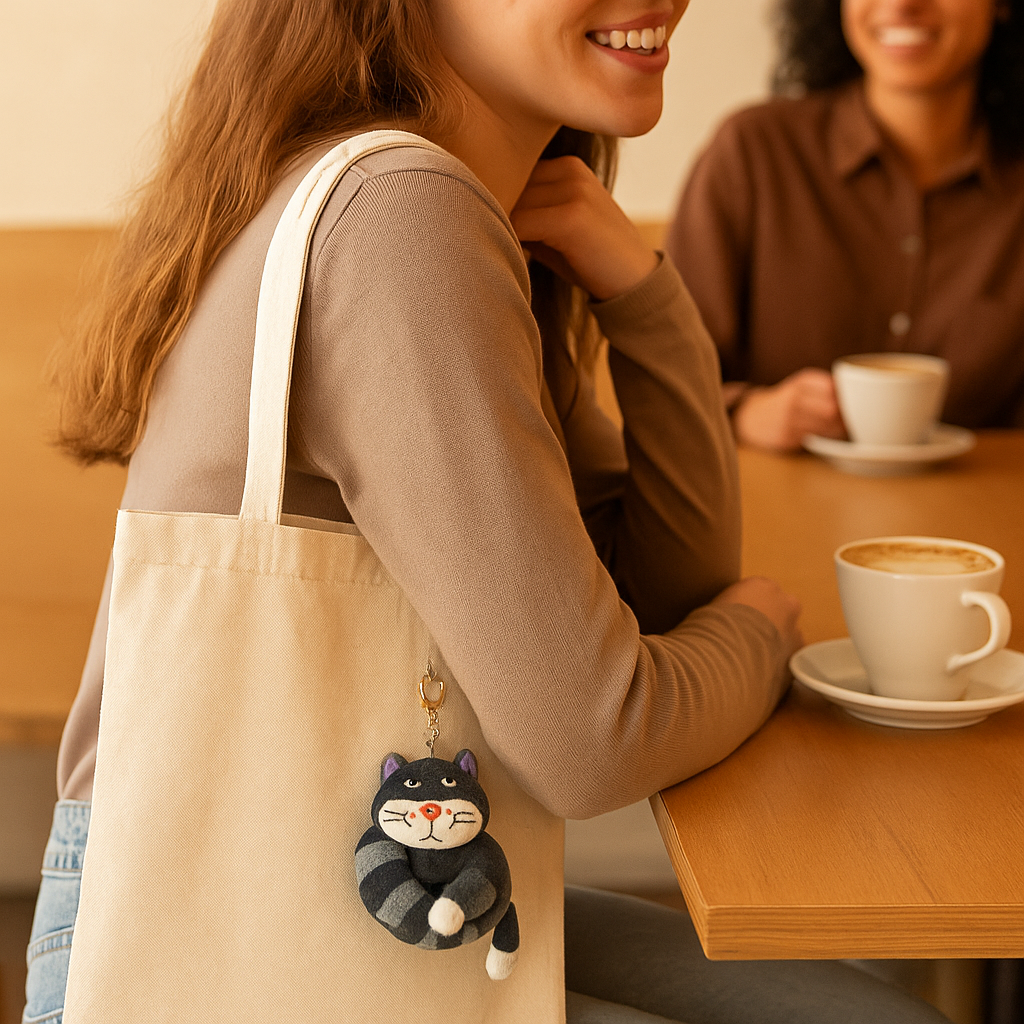 Grumpy Cat Plush Keychain