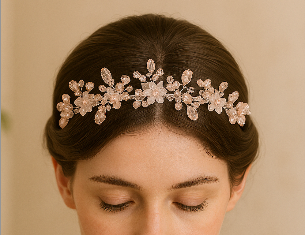 Whumies Crystal Flower Headband | Elegant Wedding & Party Hair Accessory