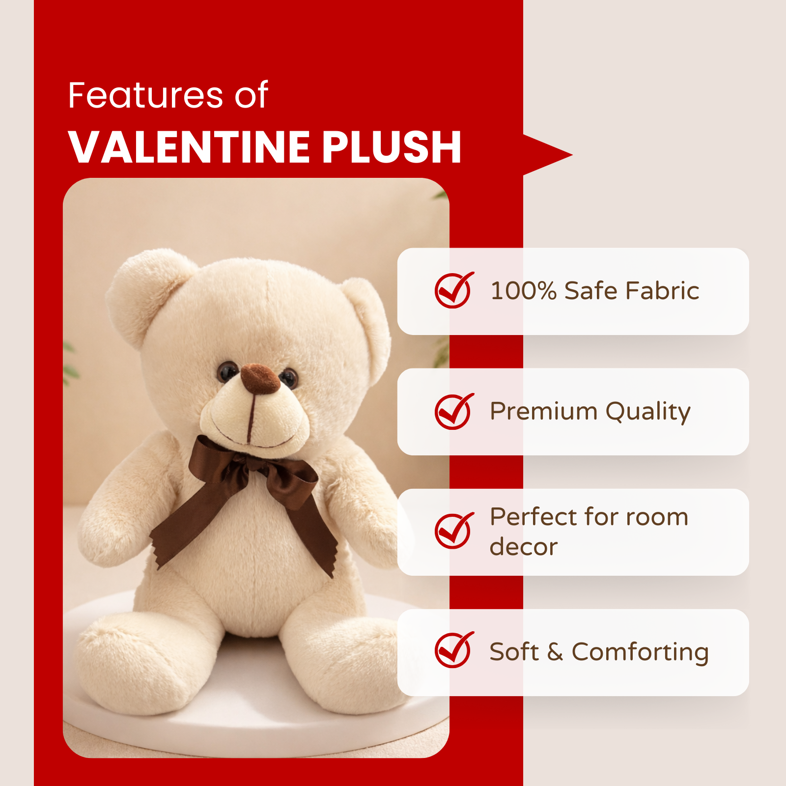 Toffee – The Ribbon Teddy Bear Plush Soft Toy