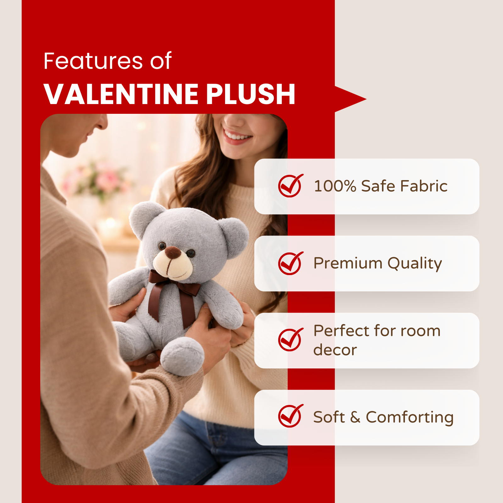 Toffee – The Ribbon Teddy Bear Plush Soft Toy