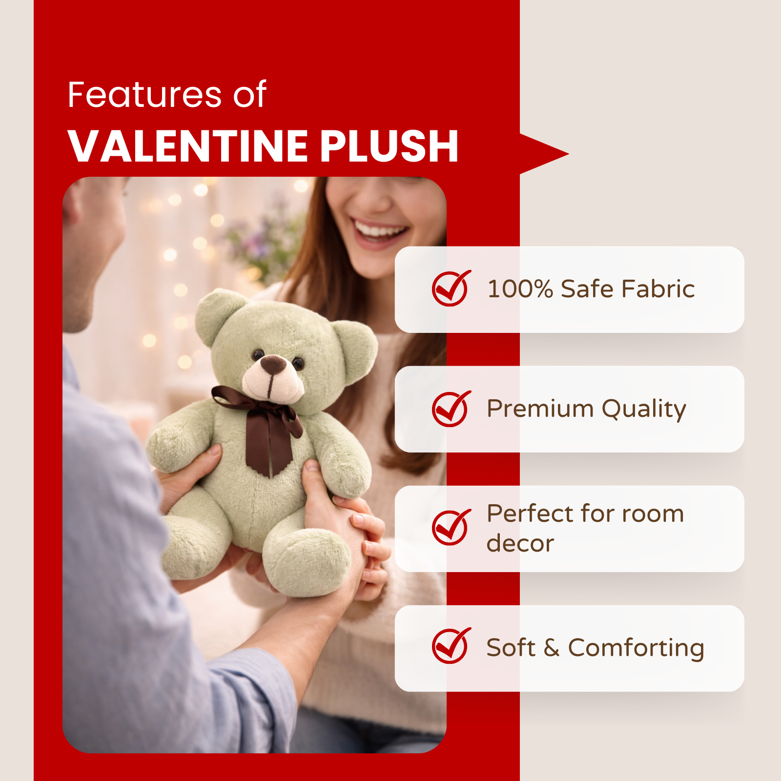 Toffee – The Ribbon Teddy Bear Plush Soft Toy